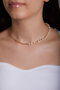 Heliophilia Silver Collar de Metal Dorado de 43 cm